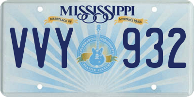 MS license plate VVY932