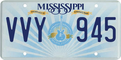 MS license plate VVY945