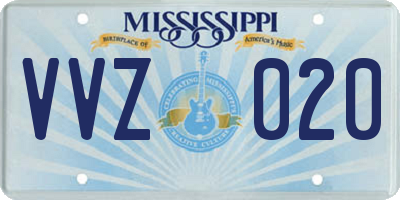 MS license plate VVZ020