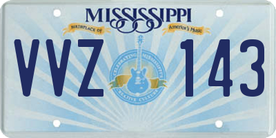 MS license plate VVZ143