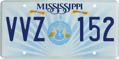 MS license plate VVZ152