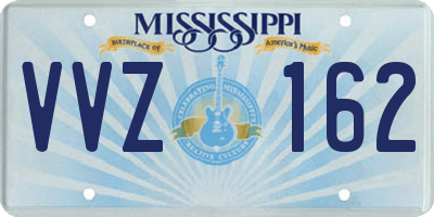 MS license plate VVZ162