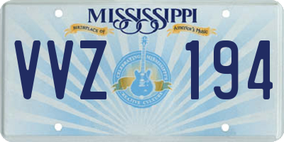 MS license plate VVZ194