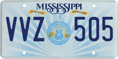 MS license plate VVZ505