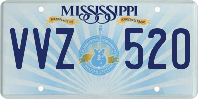MS license plate VVZ520