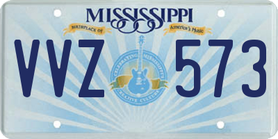 MS license plate VVZ573