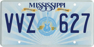 MS license plate VVZ627