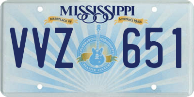 MS license plate VVZ651