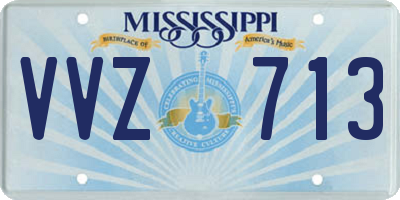 MS license plate VVZ713