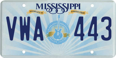 MS license plate VWA443