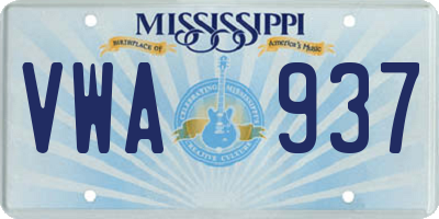 MS license plate VWA937