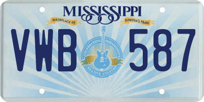 MS license plate VWB587