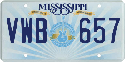 MS license plate VWB657