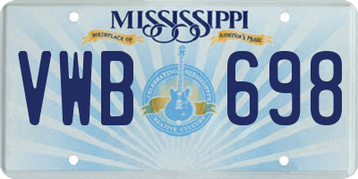 MS license plate VWB698