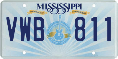 MS license plate VWB811