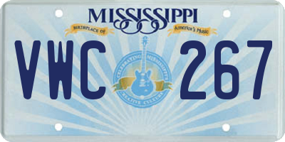 MS license plate VWC267