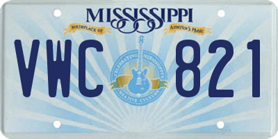 MS license plate VWC821