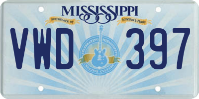 MS license plate VWD397