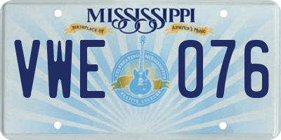 MS license plate VWE076