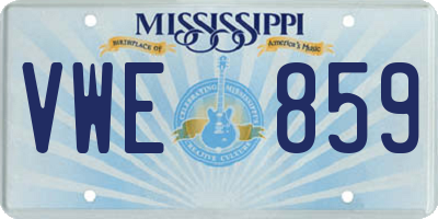 MS license plate VWE859