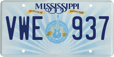 MS license plate VWE937