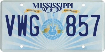 MS license plate VWG857