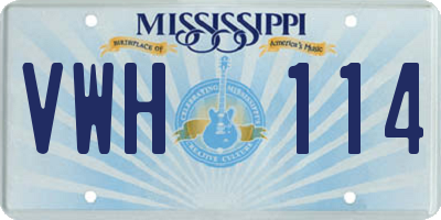 MS license plate VWH114