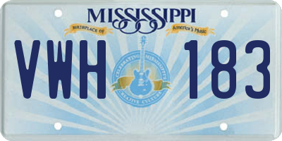 MS license plate VWH183