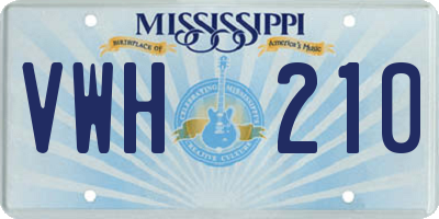 MS license plate VWH210