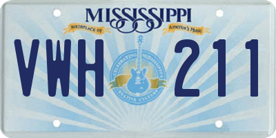 MS license plate VWH211