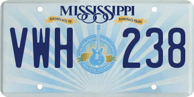 MS license plate VWH238