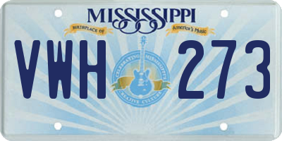 MS license plate VWH273