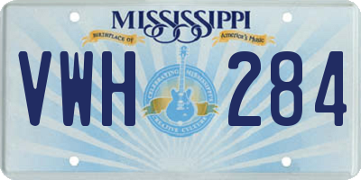 MS license plate VWH284