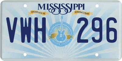 MS license plate VWH296