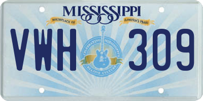 MS license plate VWH309