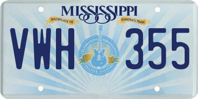 MS license plate VWH355