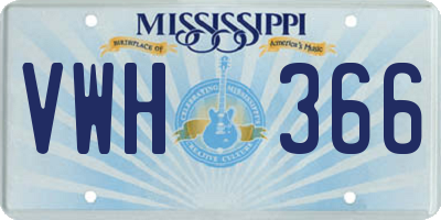 MS license plate VWH366