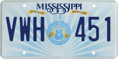 MS license plate VWH451