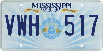 MS license plate VWH517
