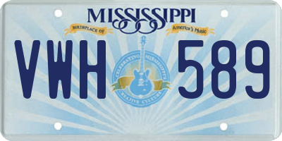 MS license plate VWH589