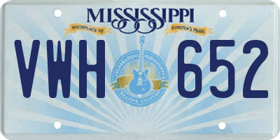 MS license plate VWH652