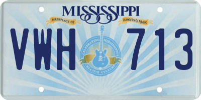MS license plate VWH713