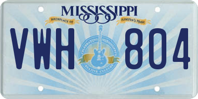 MS license plate VWH804