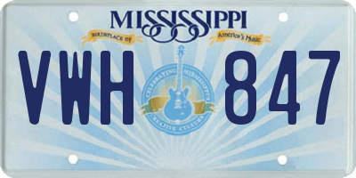 MS license plate VWH847