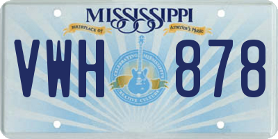 MS license plate VWH878