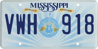 MS license plate VWH918