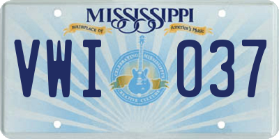 MS license plate VWI037