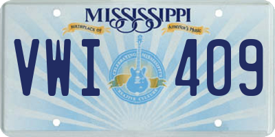 MS license plate VWI409