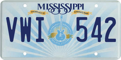 MS license plate VWI542