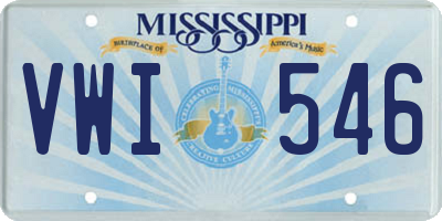 MS license plate VWI546